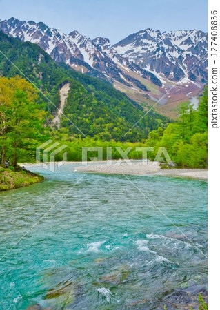 從河童橋眺望穗高和梓川 127408836