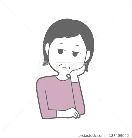 昏昏欲睡的中年婦女 127409643