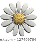 Daisy flower png elements  127409764
