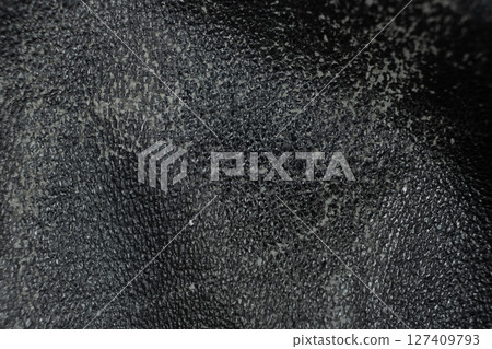 Old Shabby Black Leather, Abstract Vintage Background. 127409793