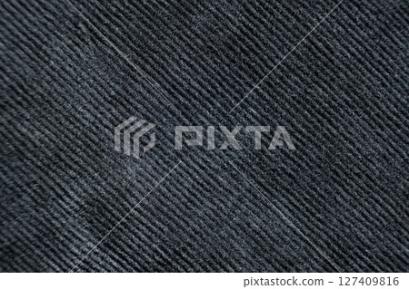 Corduroy fabric composed of cotton with a slight addition of elastane, abstract black fabric background 127409816
