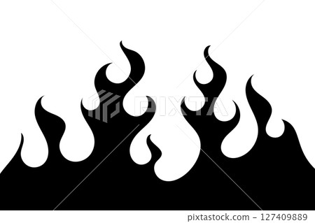 Tribal flame silhouette motorcycle and car decal. Vector illustration 127409889