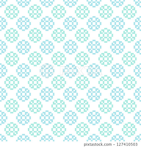 Light blue simple floral pixel art background 127410503