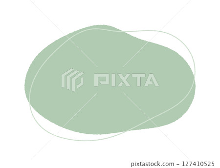 Hand drawn simple and stylish green abstract shapes and lines - liquid shapes background or decoration - Blob 127410525