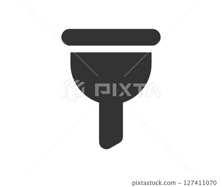 Sleek, bold funnel icon. Perfect for filtering, sifting, or refining concepts. Use for websites, apps, presentations on precision or reduction of something. 127411070