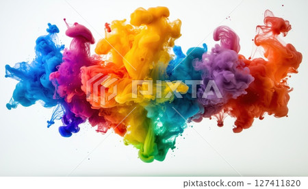 How To Create Stunning Bright Ink Clouds Mixing In Water 127411820
