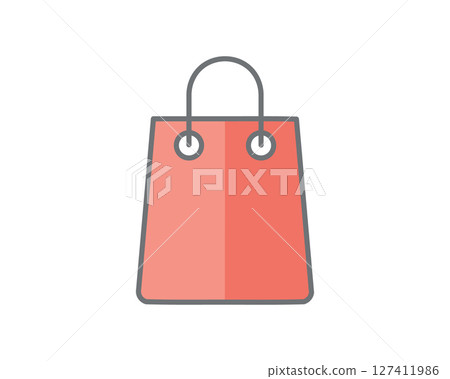 A simple yet stylish coral shopping bag icon, perfect for websites, apps, and marketing materials related to online shopping, retail, or ecommerce. A simple yet stylish coral shopping bag icon, perfect for websites, apps, and marketing materials related to online shopping, retail, or ecommerce. 127411986