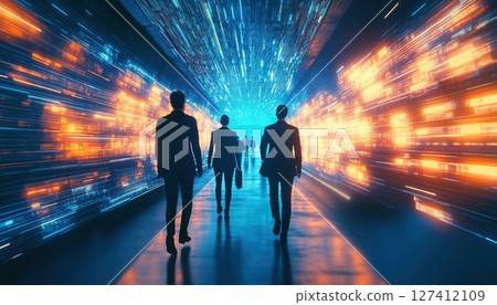 Futuristic Tunnel Stroll 127412109