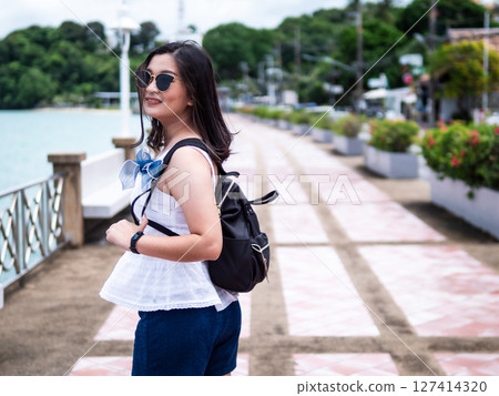 Travel adventure thailand exploring coastal beauty lifestyle scenic waterfront 127414320