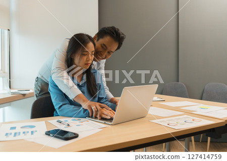 Sexual Harassment Incident Between Boss and Employee in Office 127414759