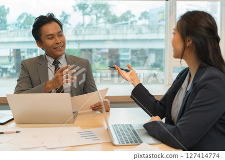 Successful Business Negotiation Between Partners Successful Business Negotiation Between Partners 127414774