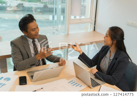Successful Business Negotiation Between Partners Successful Business Negotiation Between Partners 127414775