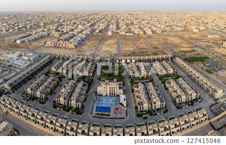 Residential Compound Aerial View in Saudi Arabia 127415046
