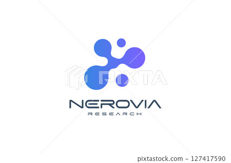Abstract molecular logo with fusion organic shapes, representing science, biotech, and innovation. Ideal for tech startups, research firms, and data companies. Modern vector logo Abstract molecular logo with fusion organic shapes, representing science, biotech, and innovation. Ideal for tech startups, research firms, and data companies. Modern vector logo 127417590