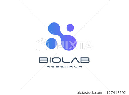 Abstract molecular logo with fusion organic shapes, representing science, biotech, and innovation. Ideal for tech startups, research firms, and data companies. Modern vector logo Abstract molecular logo with fusion organic shapes, representing science, biotech, and innovation. Ideal for tech startups, research firms, and data companies. Modern vector logo 127417592