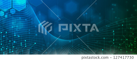 Abstract high technology and science background. Technological style 127417730