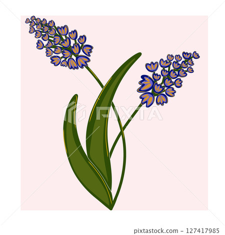 Stylized doodle flower inspired by nature, flat illustration, botanical motifs Stylized doodle flower inspired by nature, flat illustration, botanical motifs 127417985