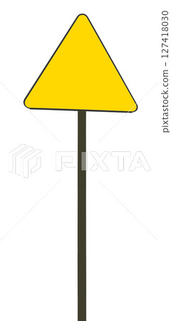 Yield traffic sign with transparent background representing caution and right of way Yield traffic sign with transparent background representing caution and right of way 127418030