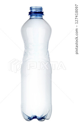 Empty plastic bottle standing on white background Empty plastic bottle standing on white background 127418097
