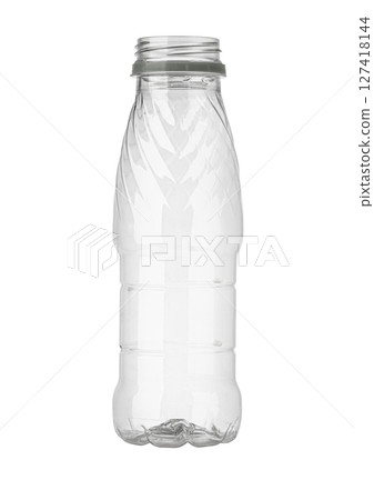 Empty plastic bottle standing on white background Empty plastic bottle standing on white background 127418144