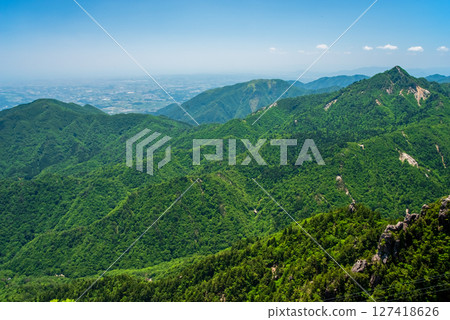 A spectacular view from the Fujimiiwa Observatory on Mt. Gozaisho 127418626
