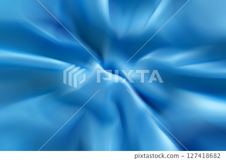 Close-up of blue fabric texture with soft folds and flowing design 127418682