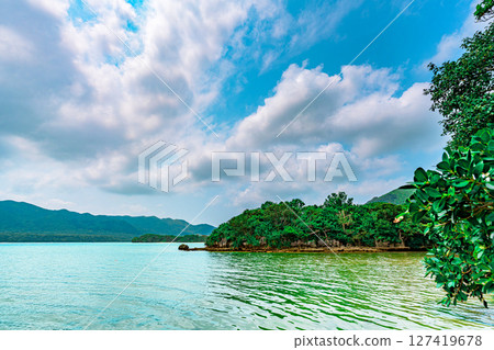 石垣島被大自然環繞，擁有寧靜的海景和綠意盎然的景色。石垣島的自然之美令人心曠神怡。 127419678