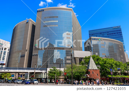 東京中央區銀座數寄屋橋十字路口城市景觀有樂町馬里恩 127421035