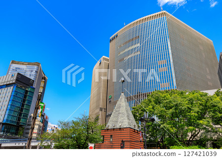 東京中央區銀座數寄屋橋十字路口城市景觀有樂町馬里恩 127421039