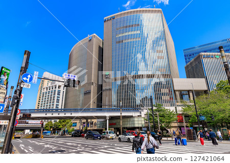 Tokyo Chuo-ku Ginza Sukiyabashi intersection cityscape Yurakucho Marion Tokyo Chuo-ku Ginza Sukiyabashi intersection cityscape Yurakucho Marion 127421064