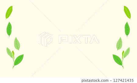 Simple leaf green frame background, organic style, tea leaves, young leaves, vector png Simple leaf green frame background, organic style, tea leaves, young leaves, vector png 127421435
