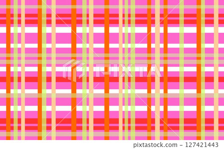 Checkered pattern Orange Pink 127421443