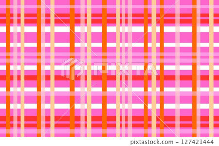 Checkered pattern Orange Pink 127421444
