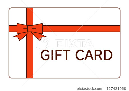 紅絲帶的禮品卡 127421968
