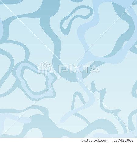Vector illustration of water surface on a cloudy day. Background material for summer or rainy season. Stylish seamless pattern in blue and light blue. Vector illustration of water surface on a cloudy day. Background material for summer or rainy season. Stylish seamless pattern in blue and light blue. 127422002
