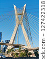 Cable-stayed bridge in Sao Paulo. 127422318