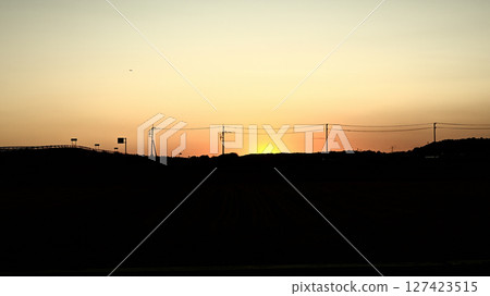 Evening landscape 127423515