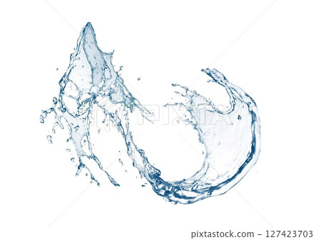 3d illustration of abstract blue water splash 127423703