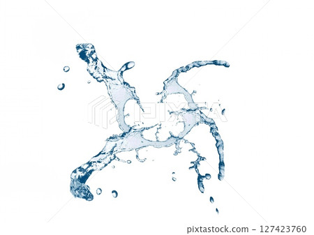 3d illustration of abstract blue water splash 3d illustration of abstract blue water splash 127423760