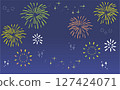 水彩五彩繽紛的煙火背景 127424071