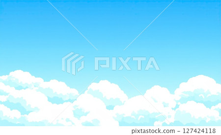 AI Image: Blue sky and white clouds 127424118