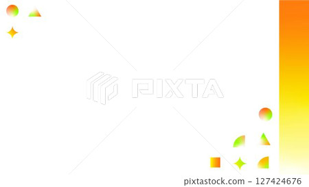 Orange geometric frame material 127424676