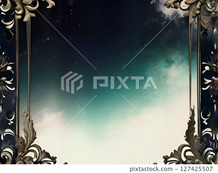 Gothic retro horror invitation style frame wallpaper 127425507