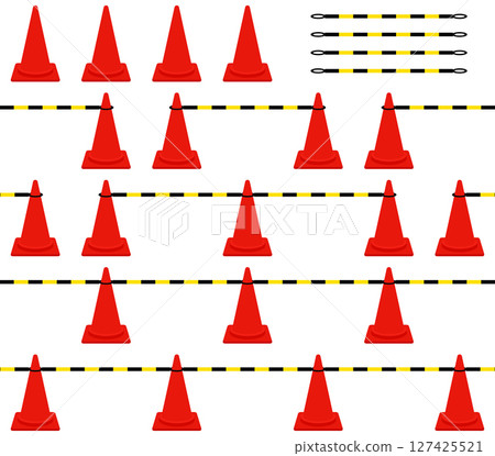Red pylon and cone bar Scotch cone linked set 127425521