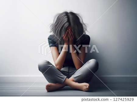 depressed woman 127425929