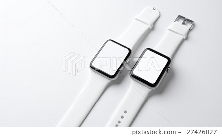 《AI圖像》白色背景與智慧手錶 《AI圖像》白色背景與智慧手錶 127426027