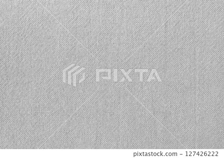 Light grey fabric cloth texture background, seamless pattern of natural textile. 127426222