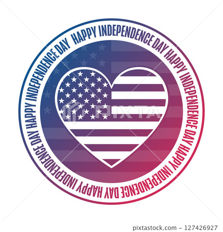 4th of July. Happy Independence Day. USA. Holiday concept. Template for background, banner, card 127426927
