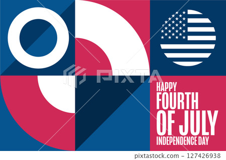4th of July. Happy Independence Day. USA. Holiday concept. Template for background, banner, card 4th of July. Happy Independence Day. USA. Holiday concept. Template for background, banner, card 127426938