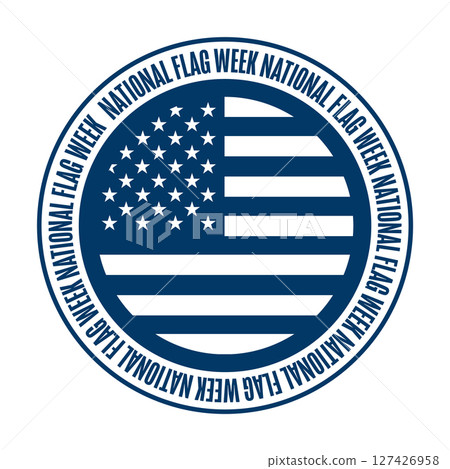 National Flag Week. Holiday concept. Template for background, banner, card, poster with text. Vector 127426958